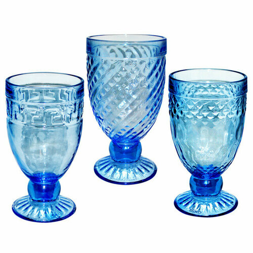 Бокал хрустальный звон голубой 335 мл стекло микс дизайна 519₽