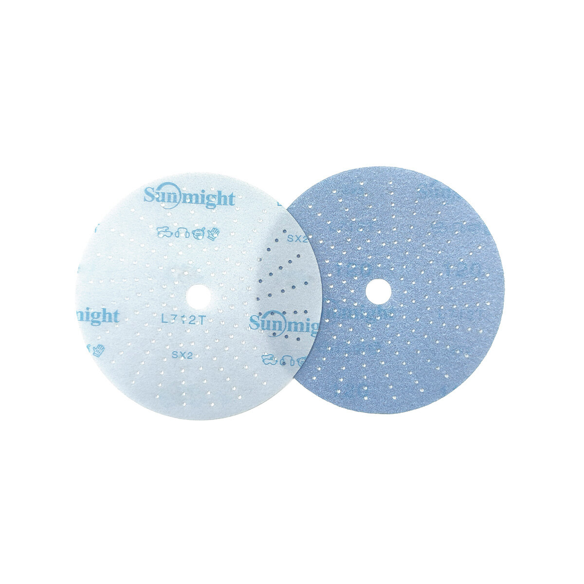 Шлифовальный керамический круг Sunmight L712T 76512 Ceramic Р240 150 мм. с мультипылеотводом
