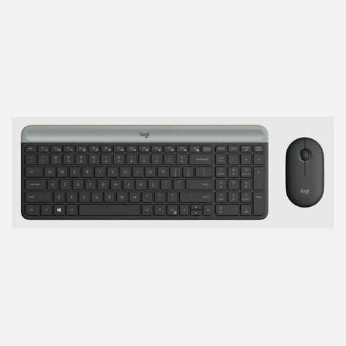 Изображение товара Комплект (клавиатура+мышь) Logitech MK470, USB, беспроводной, черный [920-009180]