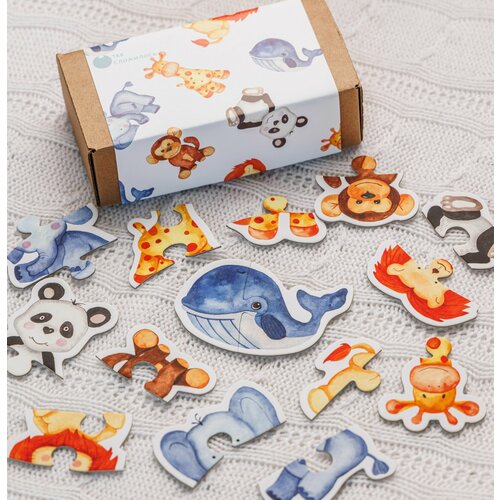 Первый пазл для малышей 2-3 лет Дикие животные