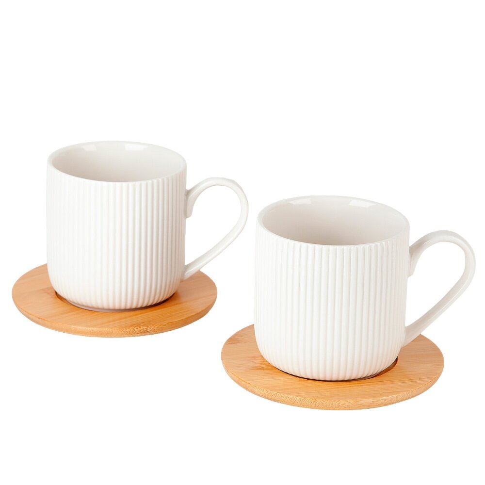 фото Набор для чаепития 4 предмета на 2 персоны "Naturel", 280 мл, Nouvelle