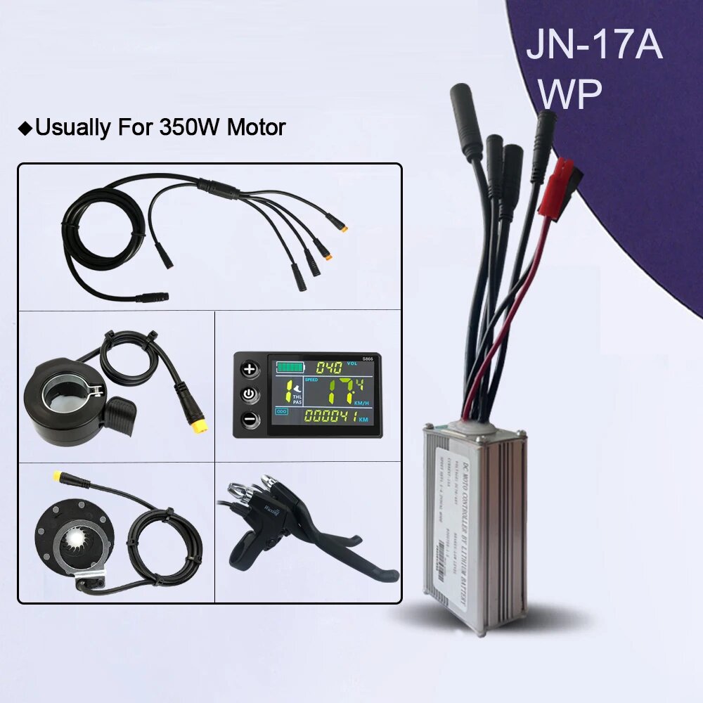 BOLUSE Контроллер для электровелосипеда JN-15A/JN-17A 36V/48V, JN-17A Set WP