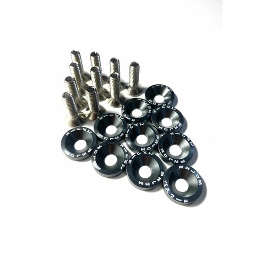 Декоративные шайбы + болты М6*20 потайные для элеткросамокатов, цвет титан