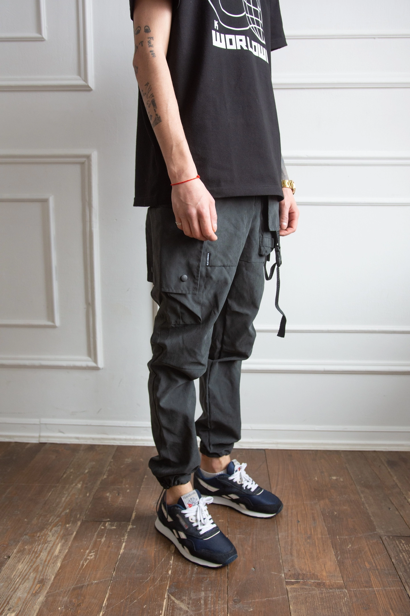 Брюки джоггеры BLK CROWN, размер XXL, черный — фото 1