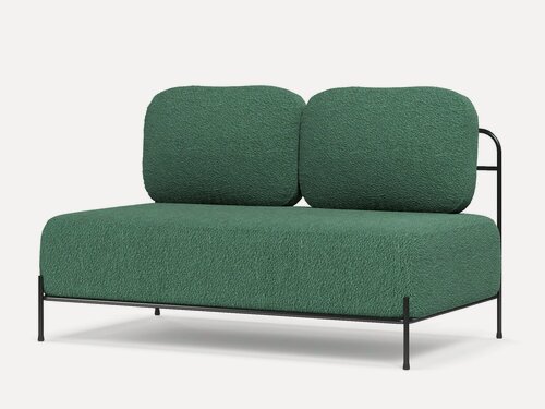 Изображение товара Диван Novelti Gufo Bravo Mineral (126х72х85 см), букле, цвет морская волна