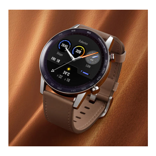 фото Смарт-часы honor magicwatch 2 46 мм, браслет кожа, коричневый