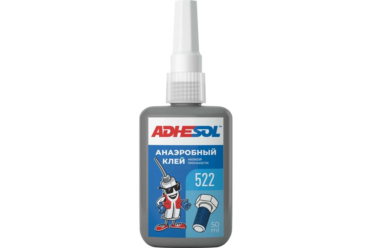 ADHESOL Анаэробный клей для резьбовых соединений (50мл.) низкой прочности 522 522100