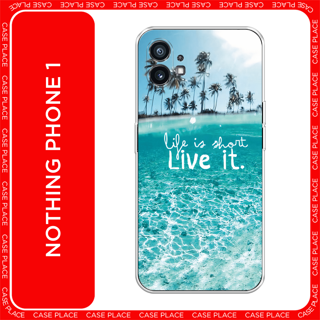 Чехол на Nothing Phone 1 / Нафинг Фон 1 с принтом Live it