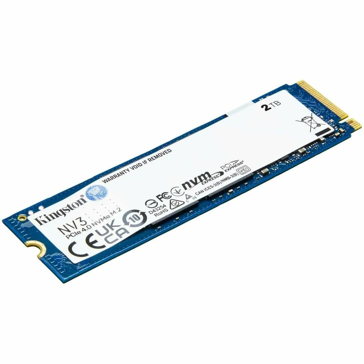 Твердотельный накопитель SSD Kingston PCIe 4.0 x4 2TB SNV3S/2000G NV3 M.2 2280 — фото 1