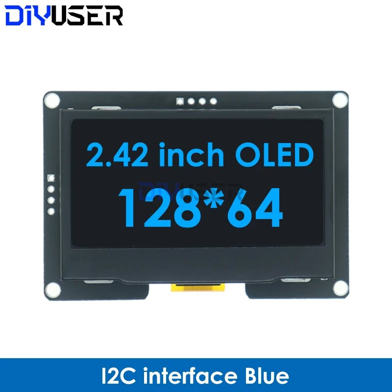 OLED дисплей модуль 2.42 дюйма DIYUSER 128x64 I2C interface Blue