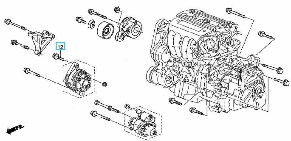 Болт с фланцем 8х45; Артикул: 957010804508 (Оригинал)