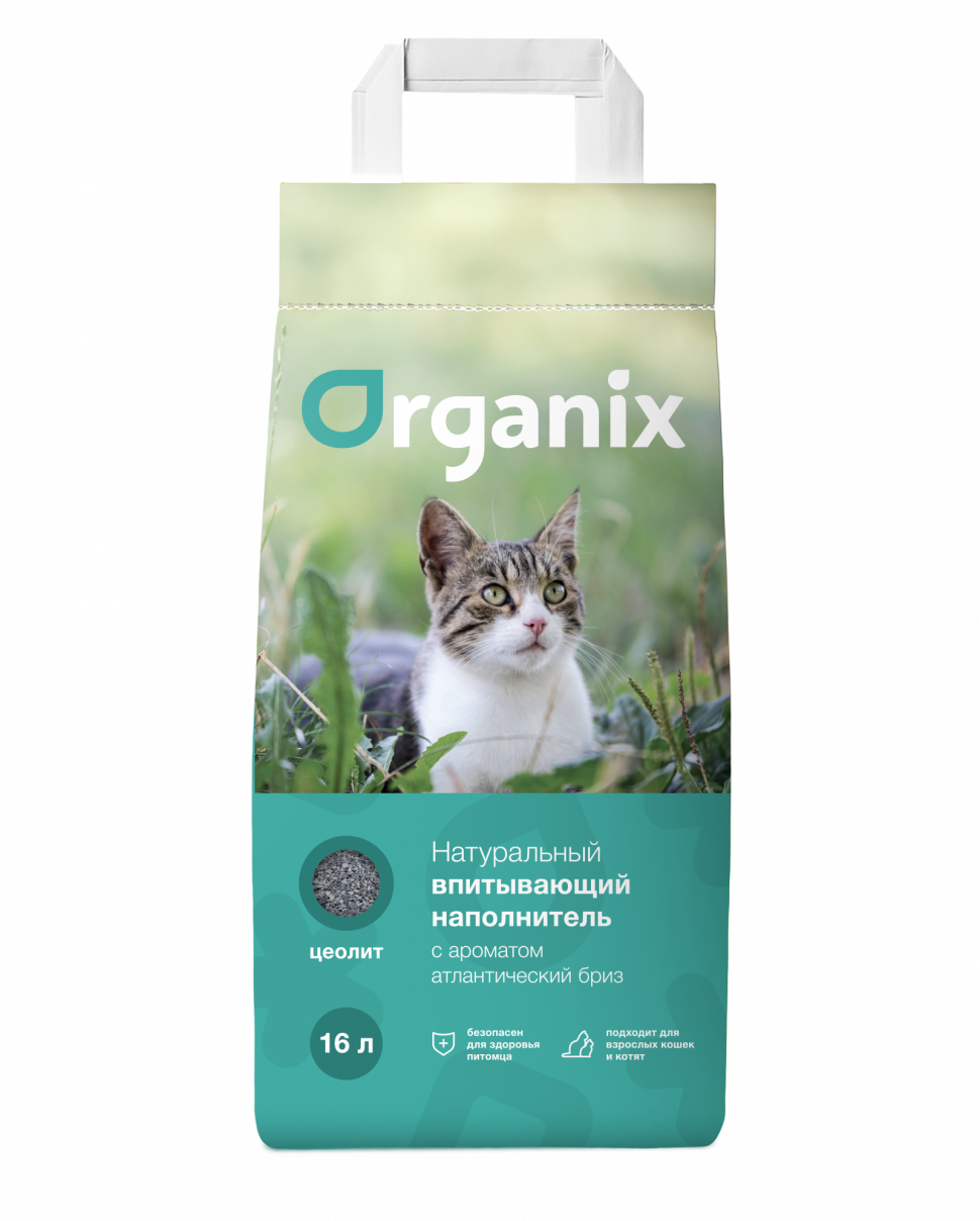 Organix впитывающий наполнитель для кошек с ароматом атлантический бриз, элитный (Elite+) (8 кг)