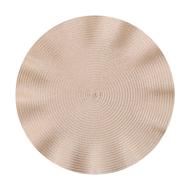 Термостойкие круглые пластиковые коврики 38 см, diameter38cm, Бежевый