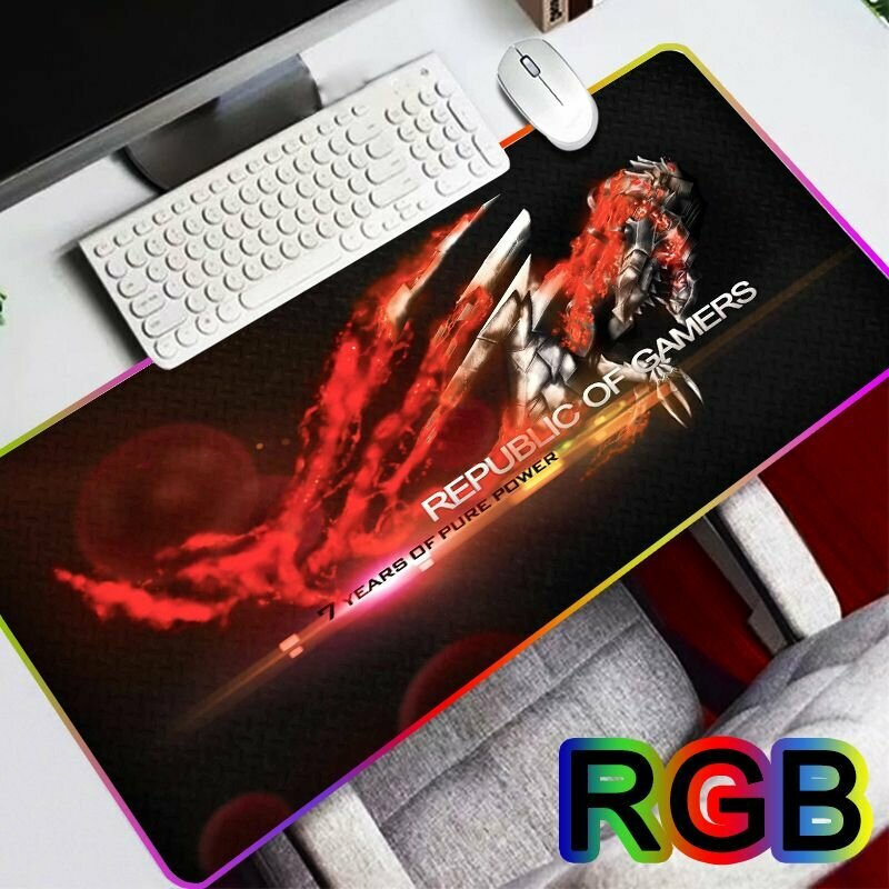 ASUS Rog Игровой коврик для мыши Светящийся, XXL