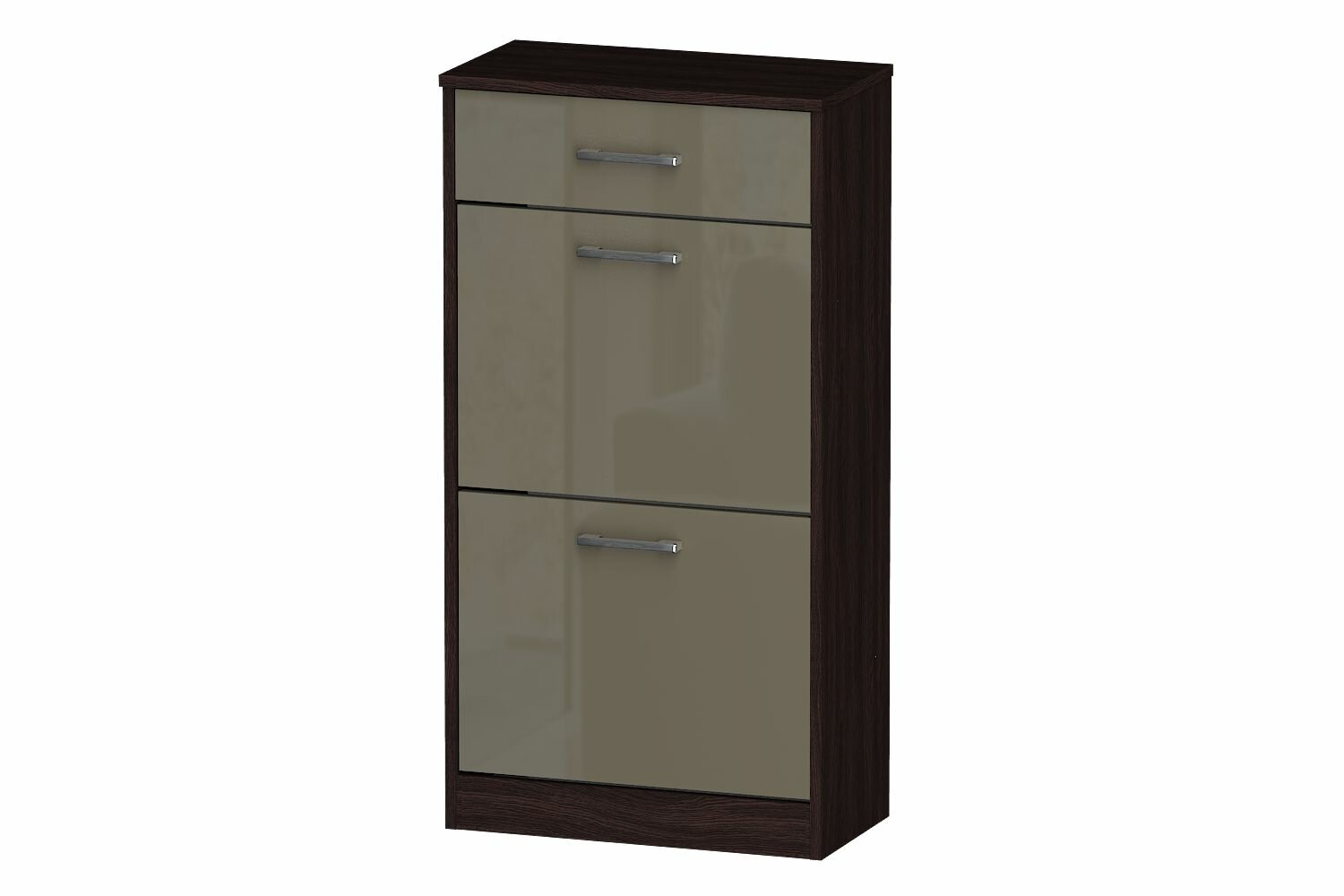 Обувница для прихожей закрытая откидная Лайф 55*29*105 ОБ-01 Венге/Латте