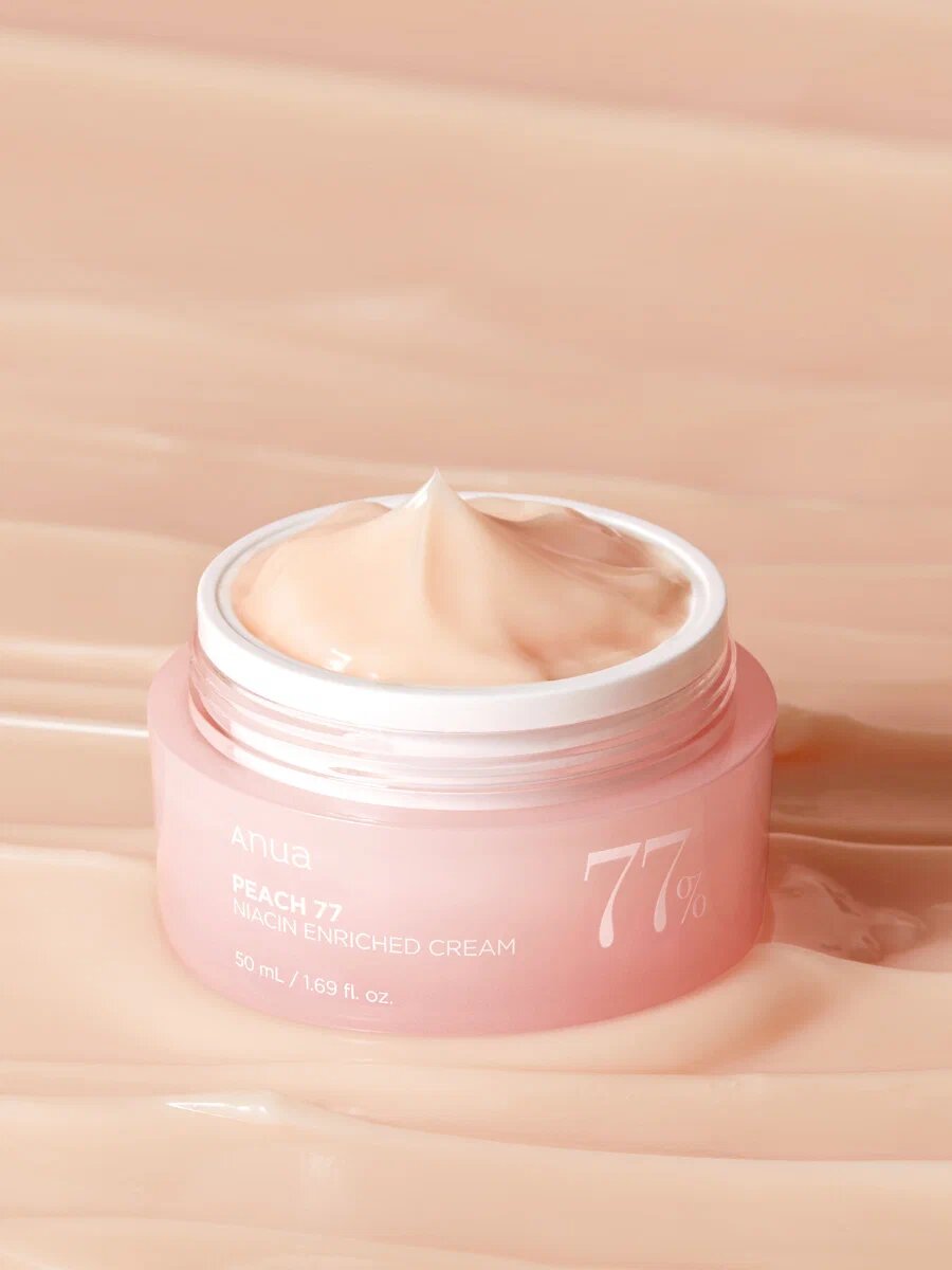 Anua Интенсивный крем-пудинг для гладкой и сияющей кожи Peach 77% Niacin Enriched Cream, 50 мл