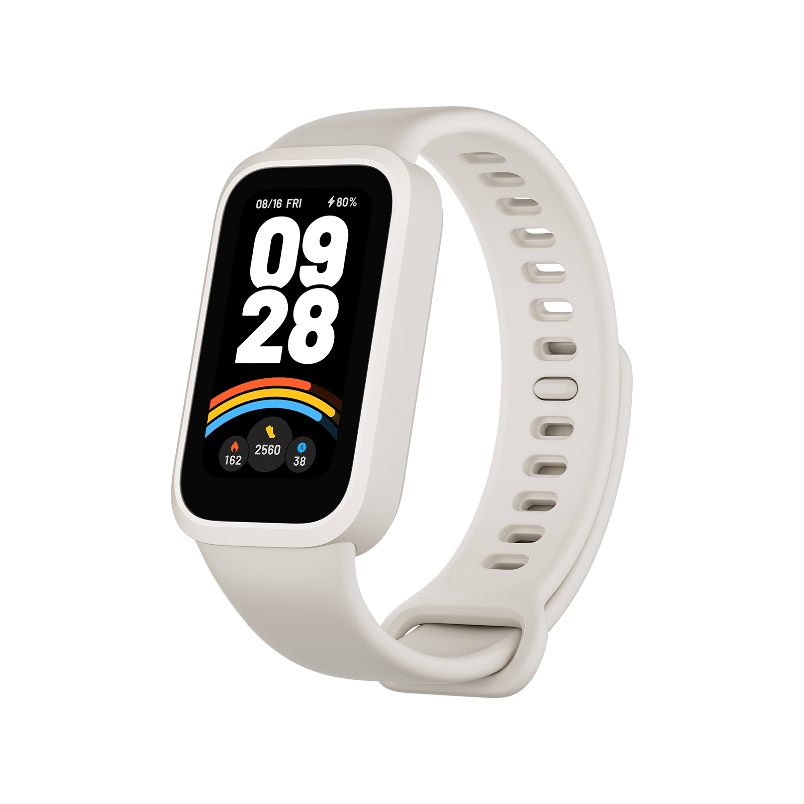 Фитнес браслет Xiaomi Smart Band 9 Active Beige White, квадратный, монитор сна, водонепроницаемый, бежево-белый