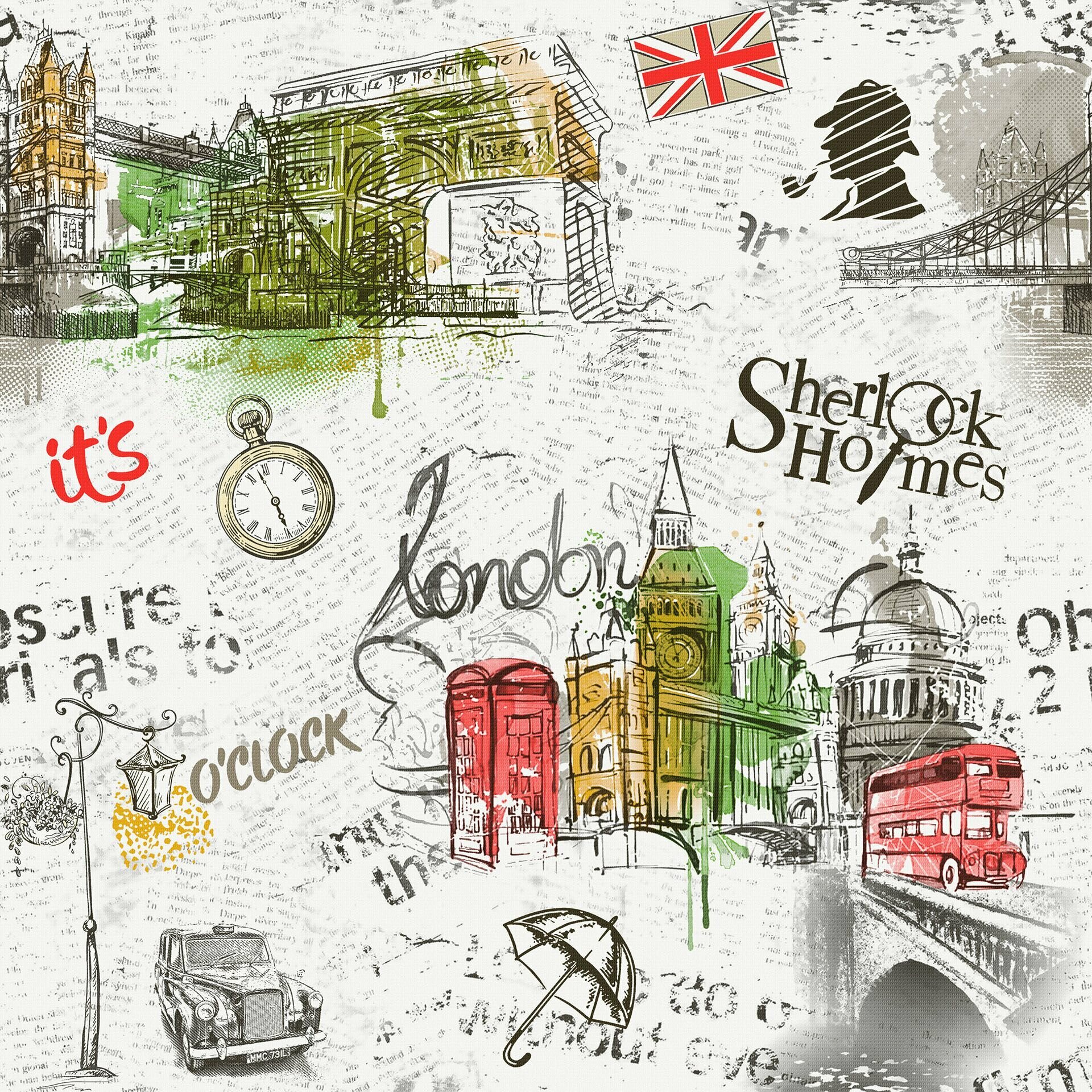 Обои бумажные полуметровые 053*10м Лондон 5