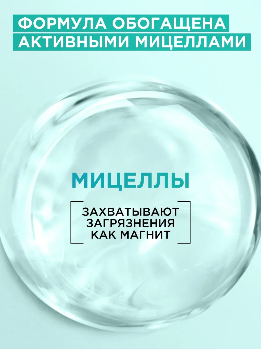 Мицеллярная Вода GARNIER "Гиалурон Алоэ", для всех типов кожи, 400 мл — фото 1