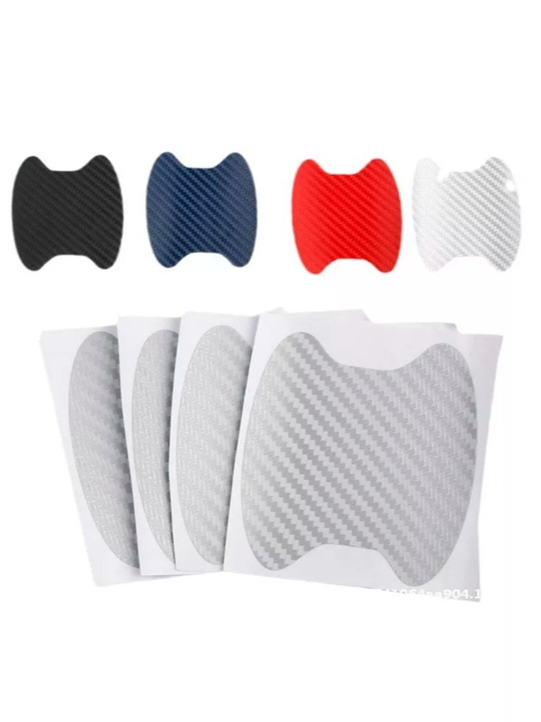 Светоотражающая защитная наклейка на ручку, зеркало, дверь 4шт