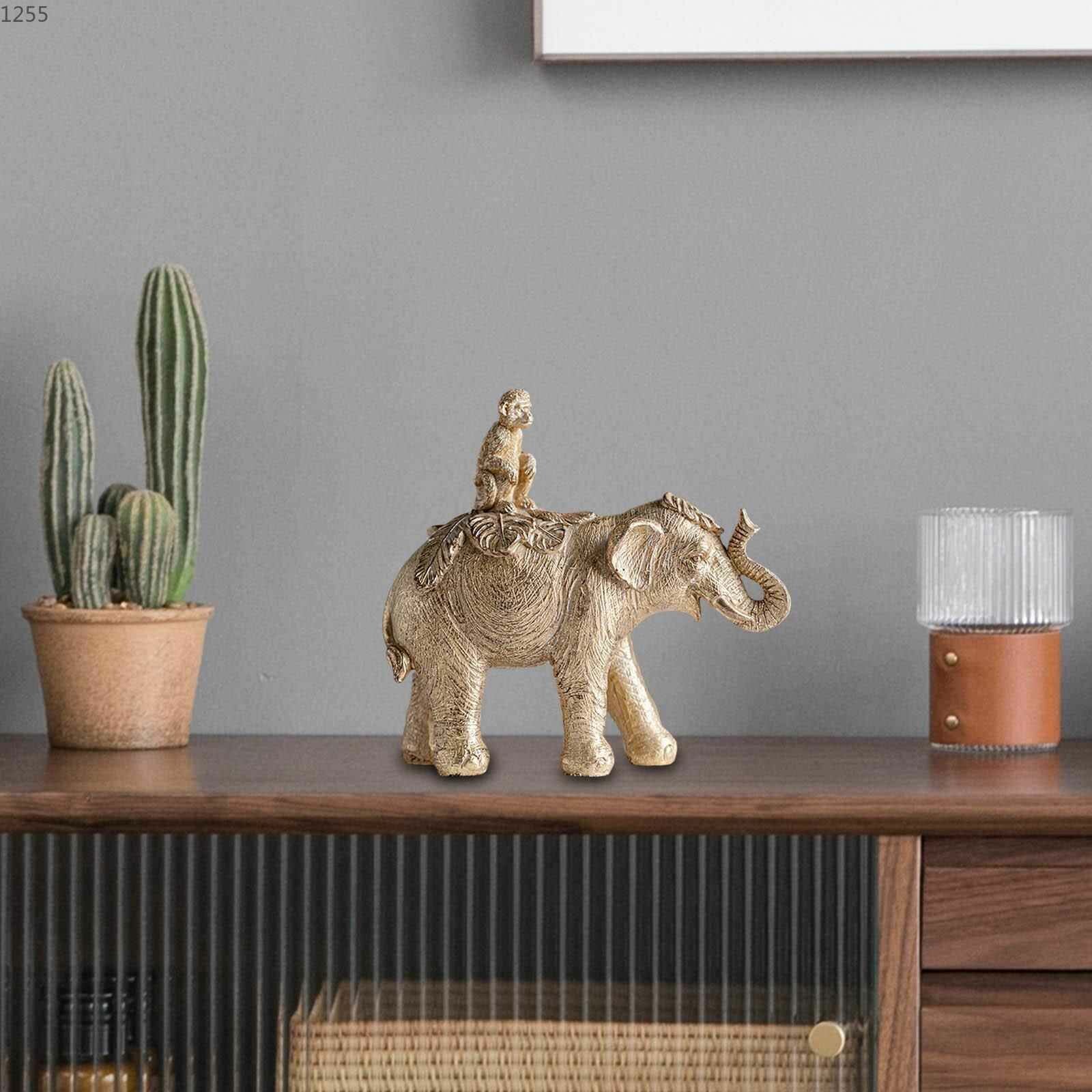 Статуэтка слона-обезьяны Статуэтка из смолы Фэн-шуй 203 см х 77 см х 187 см