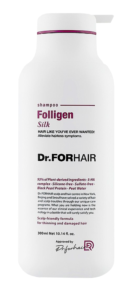 Бессульфатный шампунь для повреждённых волос Dr.Forhair Folligen Silk Shampoo 500 мл