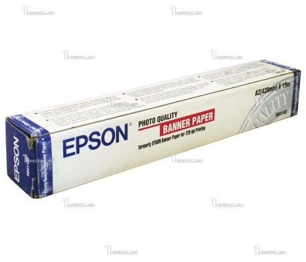 Баннер бумажный Epson Photo Quality Banner Paper (C13S041102) рулон A2 (406 мм 15 м) матовый, 102 г/м, втулка 50.8 мм