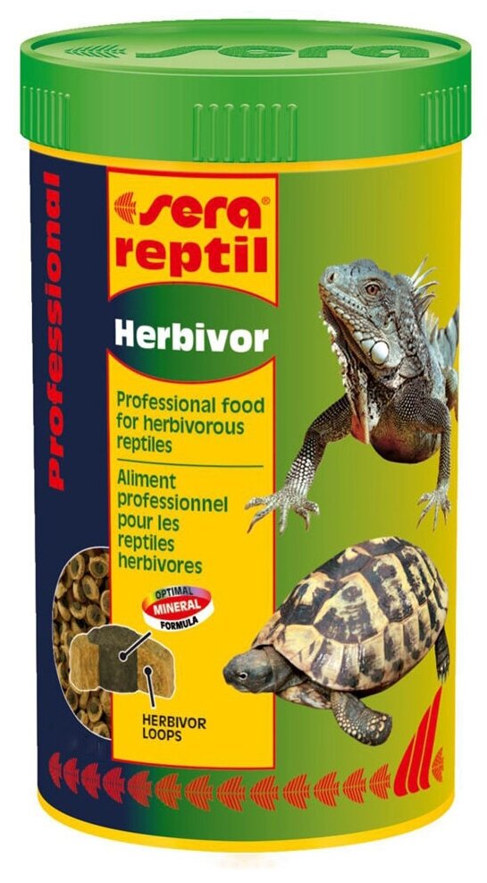 Sera корм для рептилий Reptil Professional Herbivor, 1000 мл, 330 г - фотография № 3