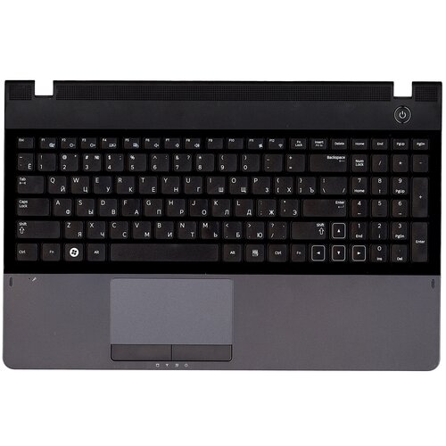 Клавиатура для ноутбука Samsung 300E5A 305E5A черная топ-панель темно-серая 4772₽