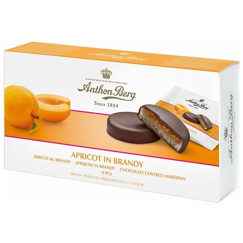 Набор конфет Anthon Berg  Абрикос в бренди, темный шоколад,  220 г