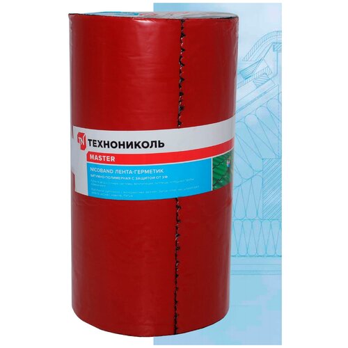 Универсальная самоклеящаяся лента-герметик Nicoband (30смХ10м / 3 КВ м) Никобанд красный