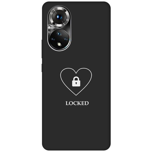 Матовый чехол Locked W для Honor 50 / Huawei Nova 9 / Хонор 50 / Хуавей Нова 9 с 3D эффектом черный матовый чехол football w для honor 50 huawei nova 9 хонор 50 хуавей нова 9 с 3d эффектом черный