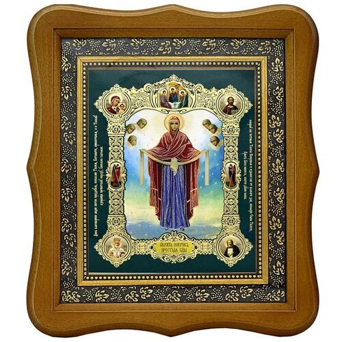 Икона Покров Пресвятой Богородицы. Печатная икона (конгрев). покров пресвятой богородицы печатная икона
