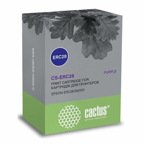 Картридж Cactus CS-ERC28, фиолетовый / 12.7мм, 3.1м ( CS-ERC28