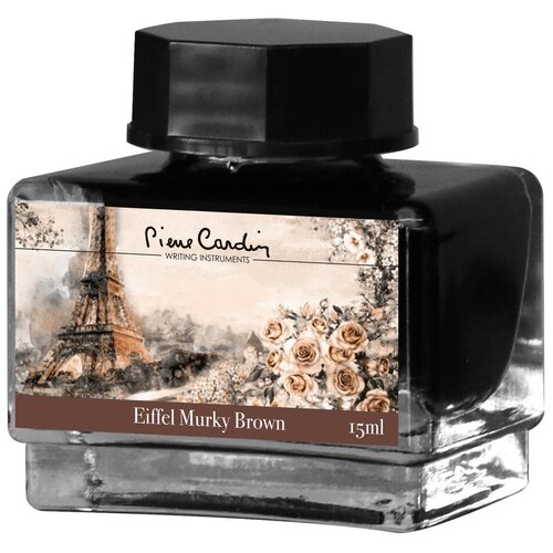 Флакон чернил Pierre Cardin 15мл, серия CITY FANTASY цвет Eiffel Murky Brown (Коричневый Эйфель)