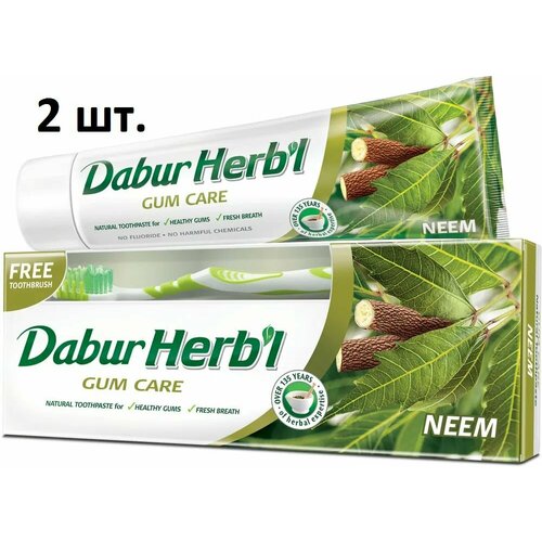 Dabur Herb'l Neem Зубная паста с нимом 150 г + зубная щетка - 2 шт.