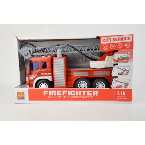 Пожарная машина инерционная, со световыми и звуковыми эффектами машина пожарная со световыми звуковыми эффектами