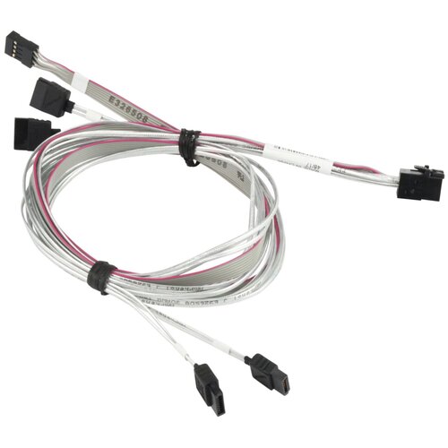 Supermicro CBL-SAST-0556 internal 12g hd mini sas sff 8643 host to 4 sata target cable with nylon braiding
