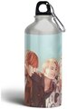 Бутылка спортивная, туристическая фляга, 500мл с карабином BTS (бтс, к-поп, RM, Чина, Сюги, Джей-Хоупа, Чимина, Ви и Джонгука) - 1273