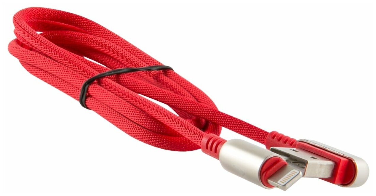 Дата-Кабель Red Line Loop USB - Lightning красный