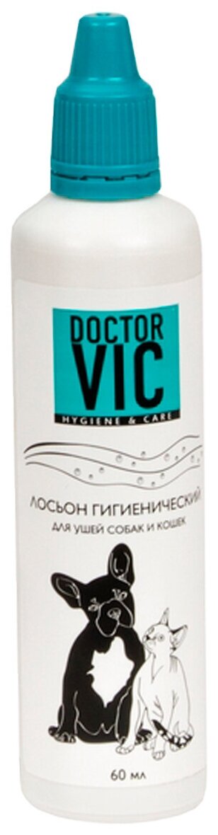 Лосьон для собак и кошек Doctor VIC для ушей 60мл - фото №3