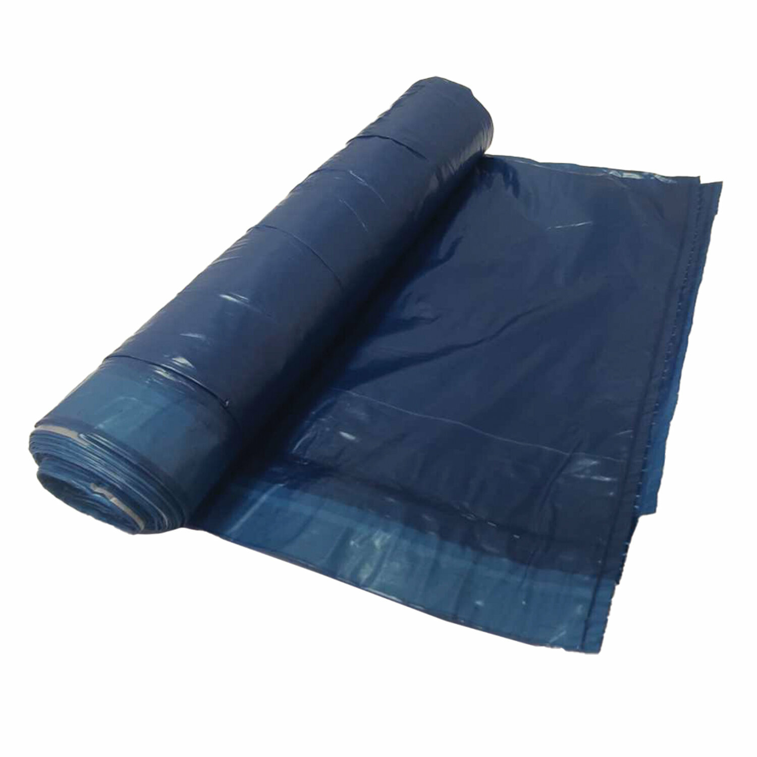 Мешки для мусора 120 л, с завязками, синие, в рулоне 10 шт, ПВД, 30 мкм, 70х110 см, концепция быта "Ultra", 1725