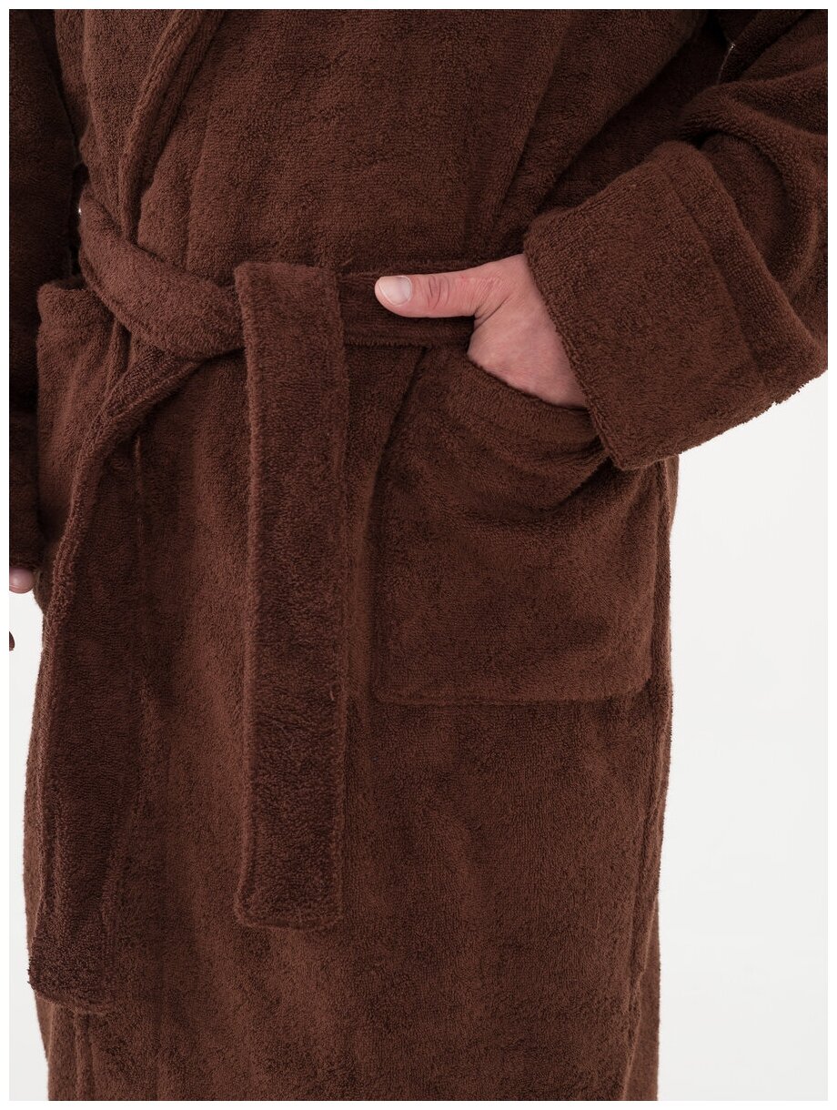 Халат махровый мужской BIO-TEXTILES 56-58 лазурный домашний хлопок с ...
