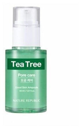 Nature Republic Tea Tree Pore Care Good Skin Ampoule Ампульная сыворотка для проблемной кожи лица с экстрактом чайного дерева, 30 мл