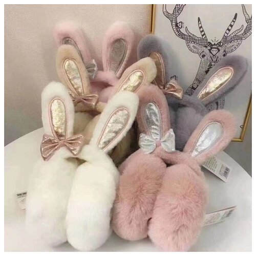 Наушники меховые Sweet Baby микс 3 цвета белый серый и розовый 53900₽