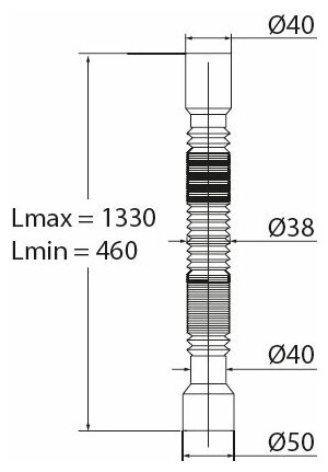 Заказ Труба гофрированная мини элит удлиненная (D40/50 мм), арт 30986298