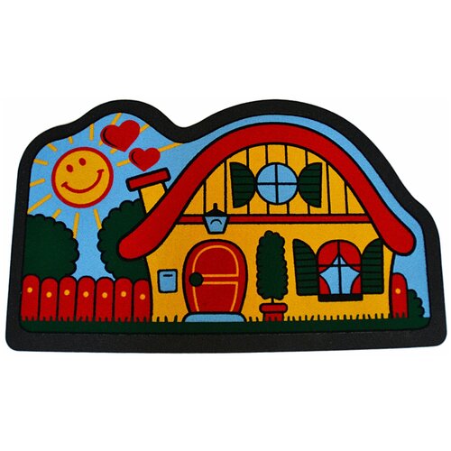 Придверный коврик 40x68 см, GIZ HOME, Турция, чёрный, голубой, желтый, 103ISNEYU1941