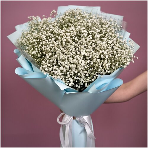 Букет цветов из 15 белых гипсофил