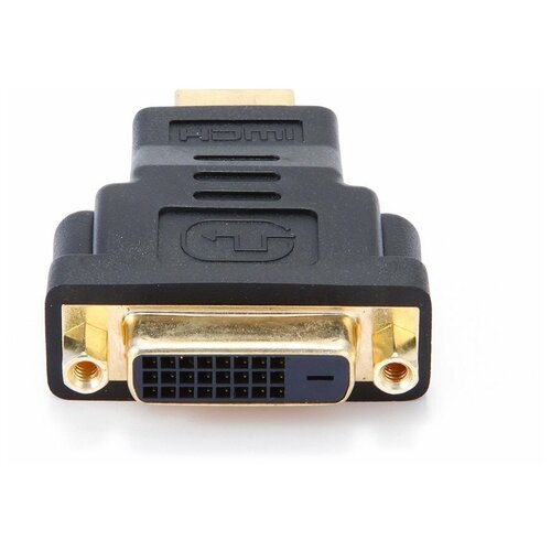 Переходник HDMI - DVI Cablexpert A-HDMI-DVI-3, 19M/25F, золотые разъемы, пакет переходник cablexpert vga dvi i15m 25f пакет a vgam dvif 01 черный 16206336