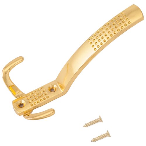 Крючок-вешалка для одежды и ванной стандарт 212 A GP золото 1 шт, крепеж в комплекте